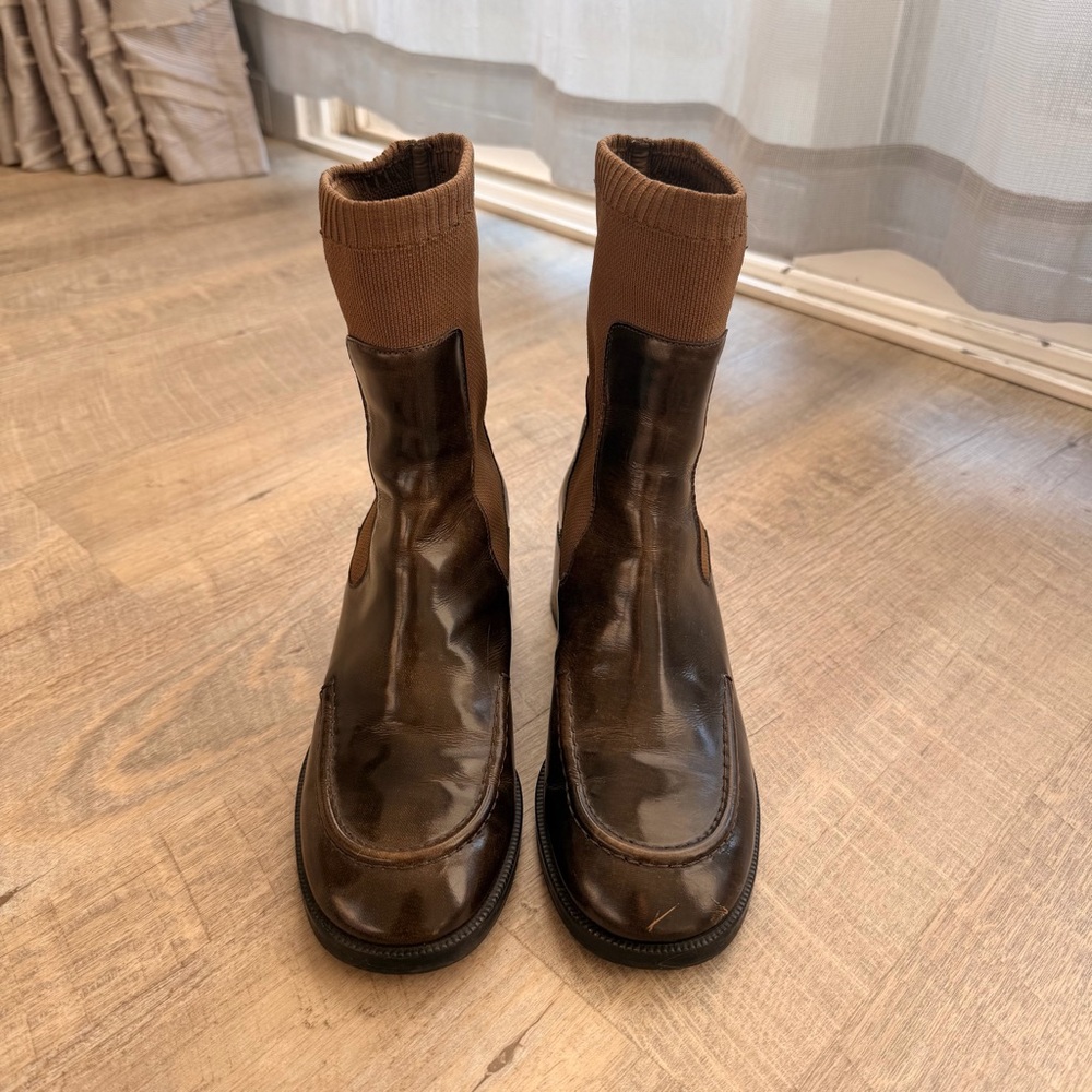 See by Chloe women’s Brown Leather Ankle Chelsea Boots size 37